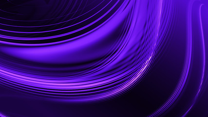 Abstract purple gradient geometric background. Neon light curved lines and shape with color graphic design.