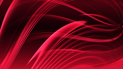 Abstract red gradient geometric background. Neon light curved lines and shape with color graphic design.
