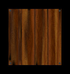 vector illustration black background and wooden planking with pins