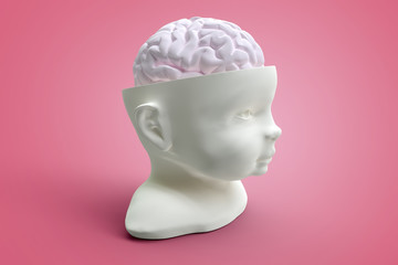 3d illustration of human brain