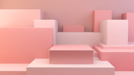 Pink cubes platform