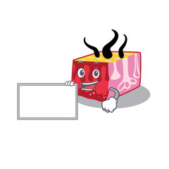 Skin cartoon character design style with board