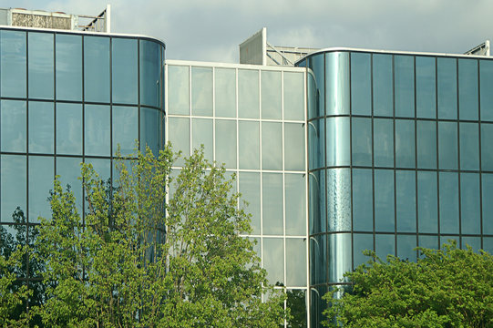 Modern Glass Office Building