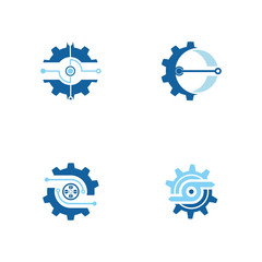 Gear Logo Template vector icon illustration design