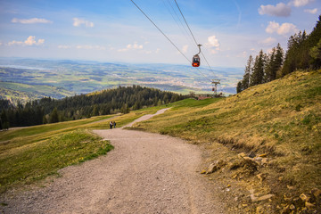 Mountain hiking way in Pilatus, CH