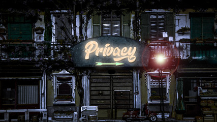 Street Sign to Privacy