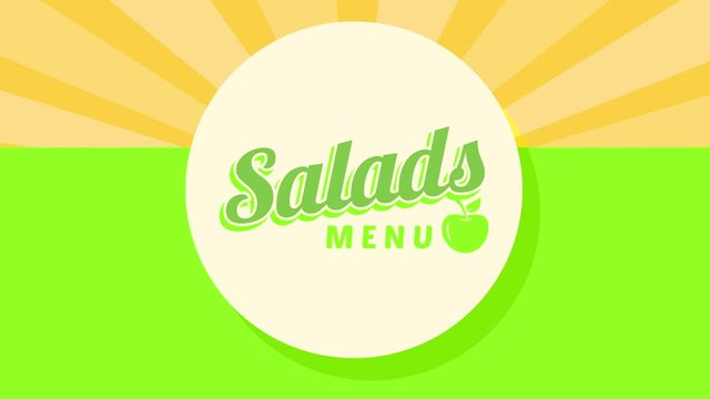 snack salads bar wallpaper idea for small business with soft catchy colors on striped sun light and green layers