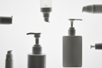 White plastic bottles