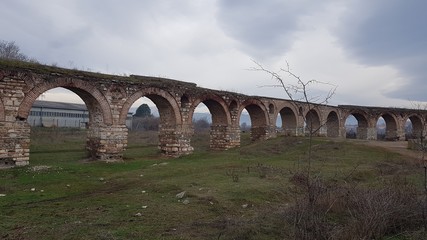 Roman aqueduct in Skopje, North Macedonia