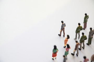 Toy, miniature figures of human in costumes.