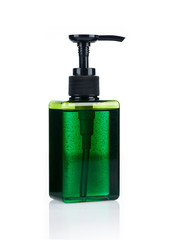 Green Square PETG Plastic Pump Press Cosmetic Bottle Container with pump