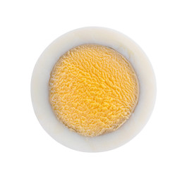 boiled egg on white background