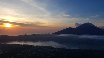 Mount Agung from Batur, Bali, Indonesia