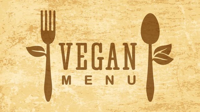 restaurant cooking healthy vegetarian vegan food concept art using eco friendly fork and spoon over paper background