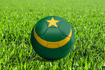 Mauritania Flag on Soccer Ball