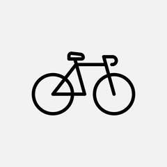 Bicycle icon designed in a line style