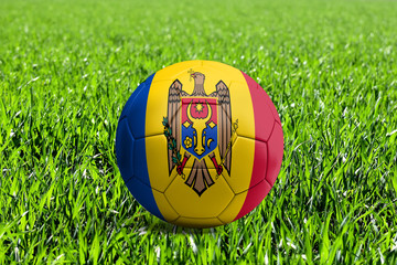 Moldova Flag on Soccer Ball