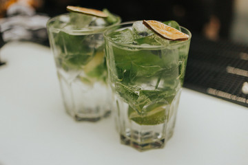 mojito cocktail with lime