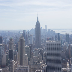 Fototapeta na wymiar New york city skyline view with the empire state building