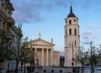 Fototapeta na wymiar April 27, 2018 Vilnius, Lithuania. Cathedral of St. Stanislav in Vilnius.