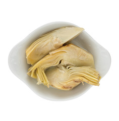 sliced artichokes - appetizer of vegetables in olive oil. Homemade preserves as a side dish or...