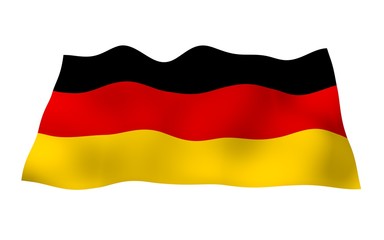 Obraz premium Flag of Germany. Wide format 3D illustration. State symbol of the Federal Republic of Germany. 3D rendering