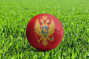 Montenegro Flag on Soccer Ball