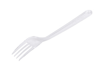 Transparent plastic fork