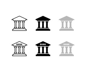 銀行のアイコン／シンプル／ビジネス