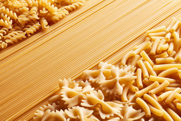 Heap of various raw pasta or macaron