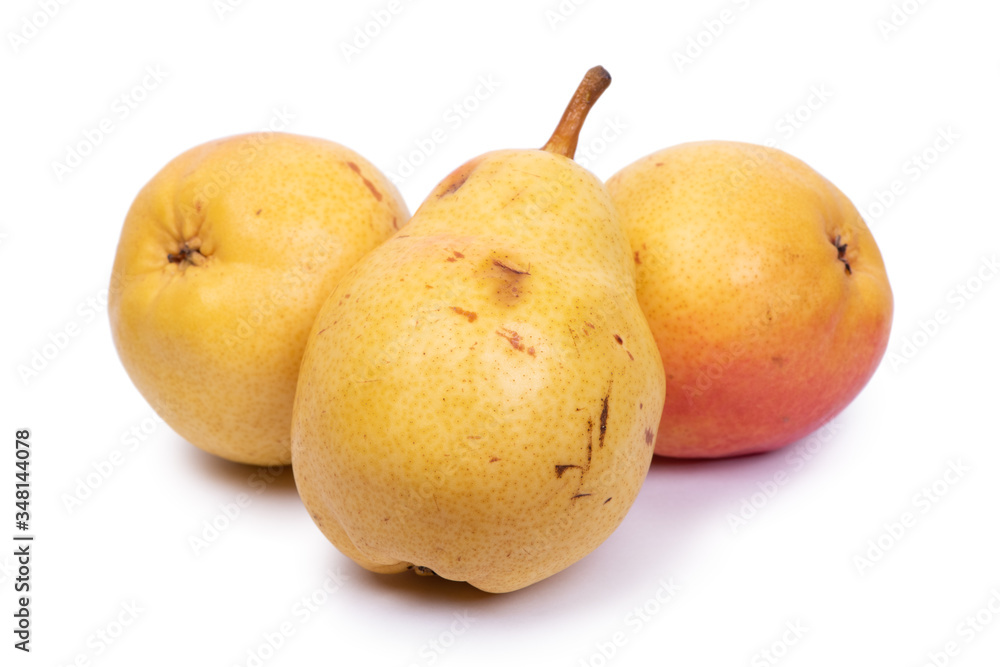 Poster natural ripe flawed pears