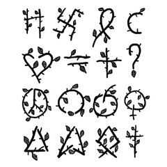 Twigs Symbol vector illustration