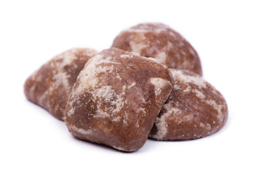 Group of chocolate gingerbread cookies