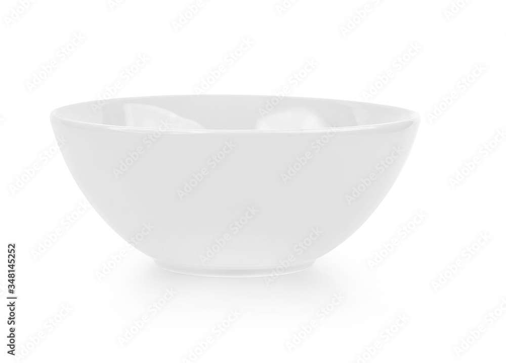 Wall mural white bowl isolated on white background