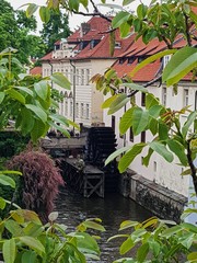 The water mill in the historical center of Prague