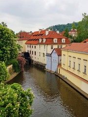Fototapeta na wymiar The water mill in the historical center of Prague