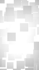 White abstract background. Misty backdrop with grey squares. 3D illustration