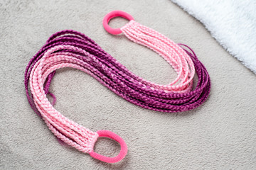 Afro braids with elastic hair band, ready-made sets, practical and stylish