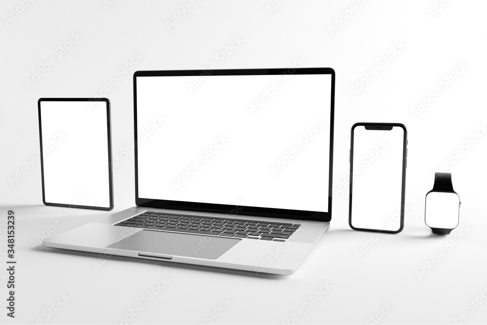 Poster mock up of device - 3d rendering