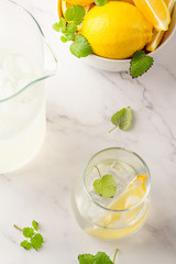 mojito cocktail with lime and mint