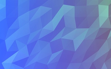 Abstract triangle geometrical blue background. Geometric origami style with gradient. 3D illustration