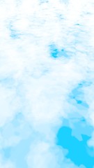 The bright sky in the morning. Blue sky background with white clouds. Cumulus white clouds in the clear blue sky. 3D illustration