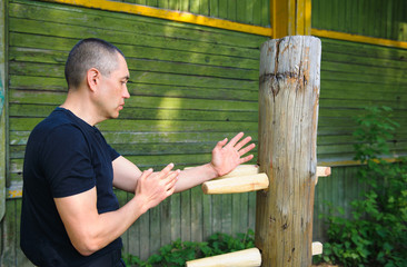 Wing Chun-martial art, martial arts, fighter, training, Wooden Dummy