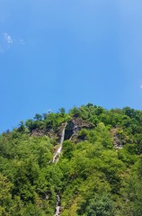 Waterfall on the mountain in the Borjomi National Park