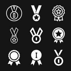 Medal icon isolated on background. Vector illustration.