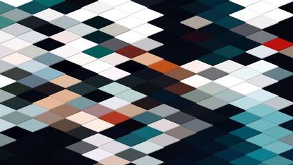 Obraz premium Abstract Colorful Geometrical Artwork,Abstract Graphical Art Background Texture,Modern Conceptual Art,Synthwave Aesthetic Poster Print,3D Rendering