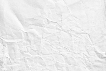 Crumpled white background paper texture