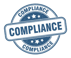 compliance stamp. compliance round grunge sign. label