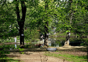 people in park