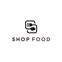 letter S food logo / cutlery logo